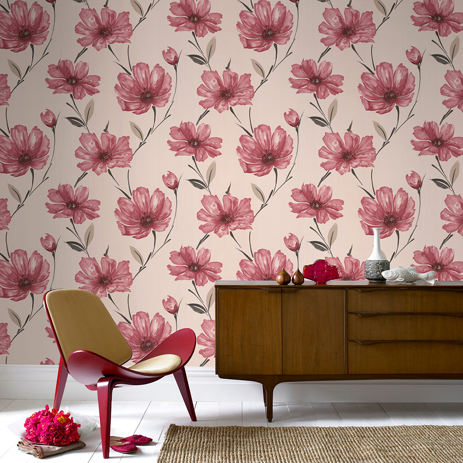 Red Flower Wallpaper Living Room 945x945 Wallpaper teahub.io