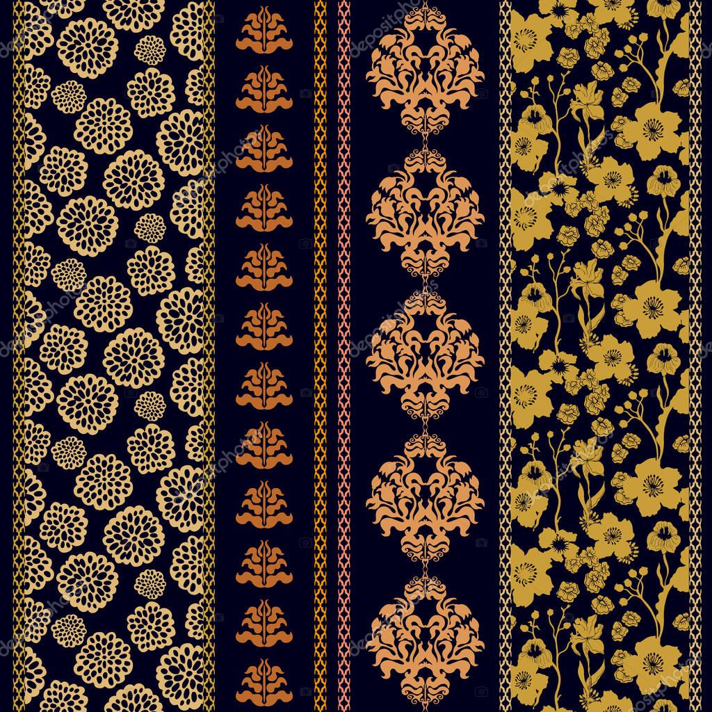 Design Batik Border Vector - HD Wallpaper 
