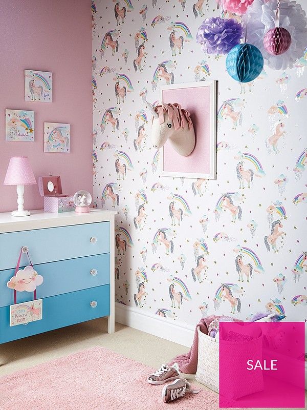 Unicorn And Rainbow Room - HD Wallpaper 