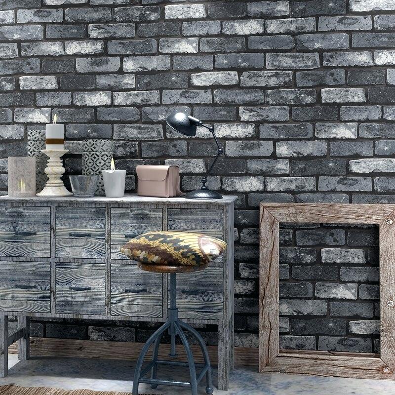Gray Brick Wallpaper Us Off Vintage Red Grey Waterproof - HD Wallpaper 