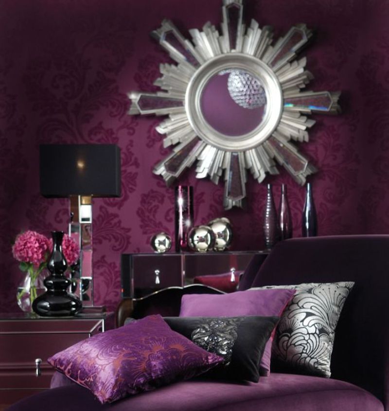 Purple Bedroom Ideas, The Best Luxurious Bedroom In - Purple Wallpaper For Living Room - HD Wallpaper 
