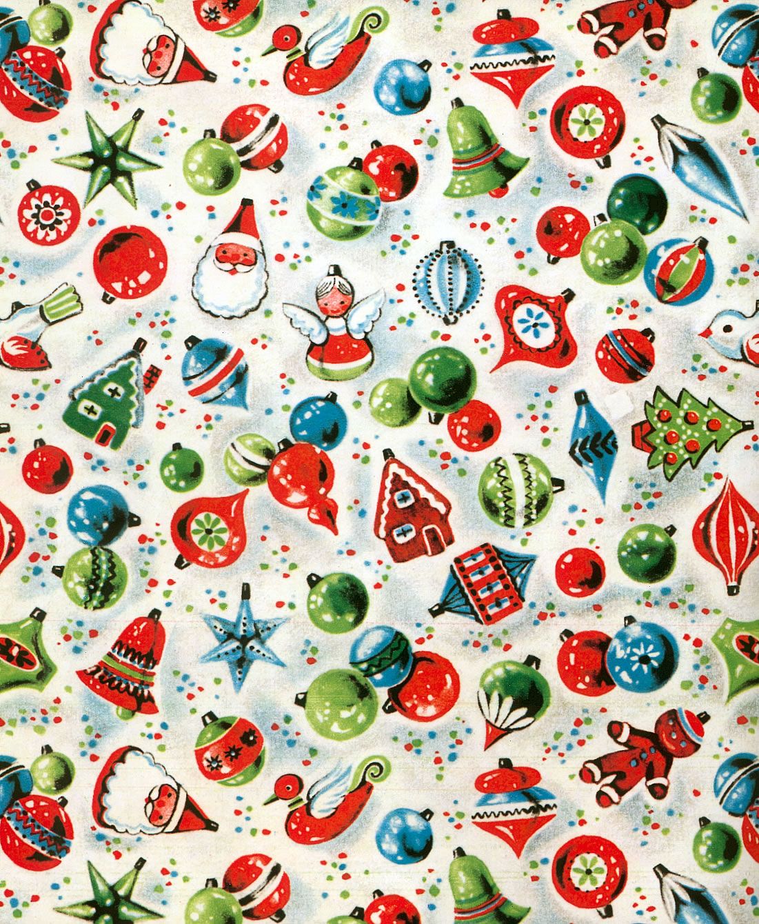 Old Christmas Wrapping Paper - HD Wallpaper 