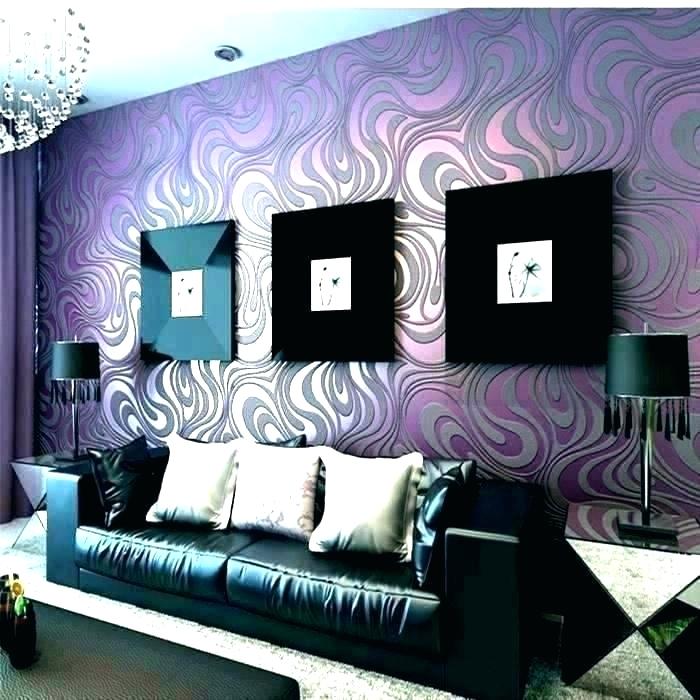 Dark Purple Living Room Ideas Purple Living Room Walls - Purple Black Grey And White Bedroom - HD Wallpaper 