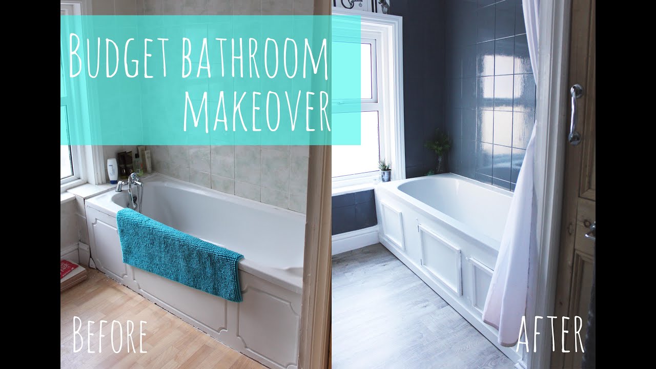 Bathroom Makeover Tile Paint - HD Wallpaper 