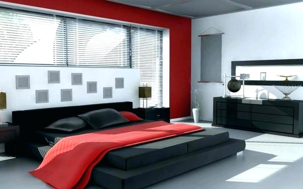 Red Bedroom Decor Black White Decorating Ideas Exciting - Red And Black Bedroom Modern - HD Wallpaper 