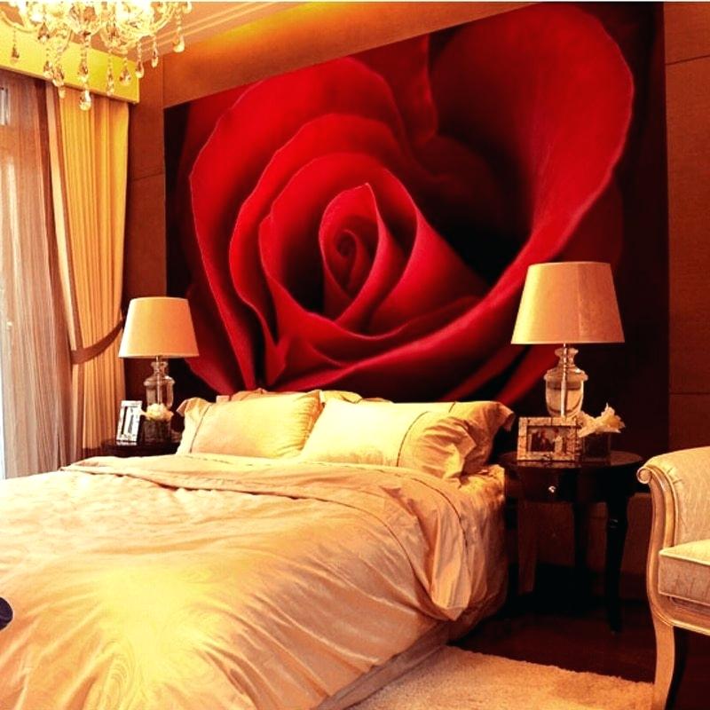 Romantic Bedroom Wallpaper Simple Warm Red Roses Living - HD Wallpaper 