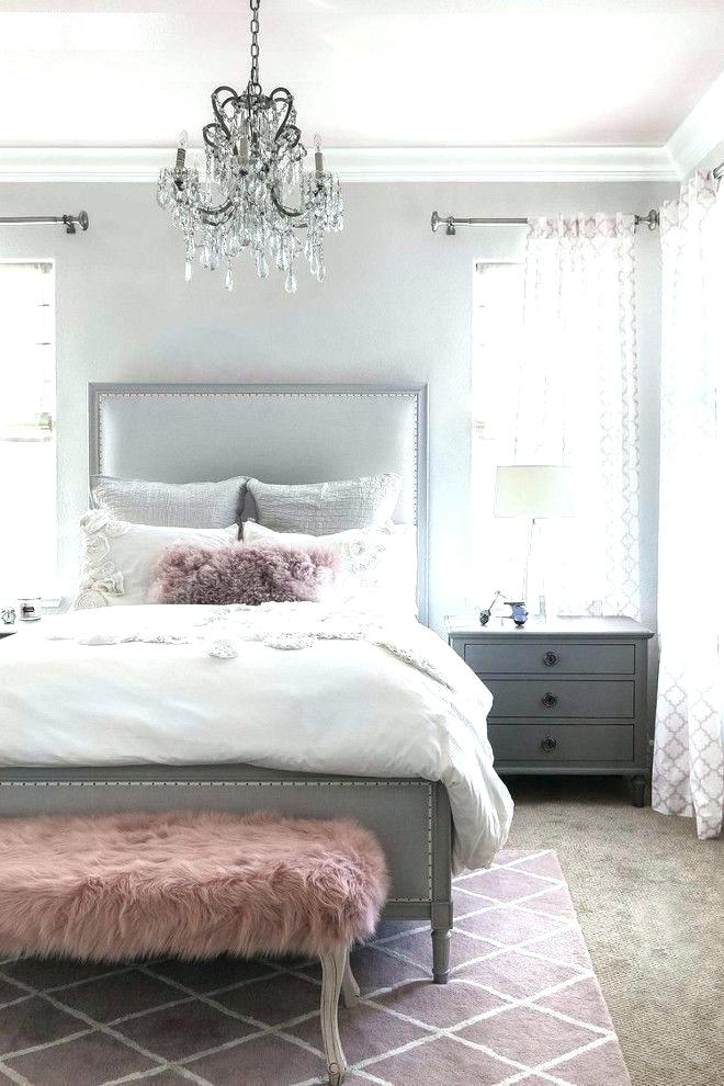 Gray White And Pink Bedroom - HD Wallpaper 