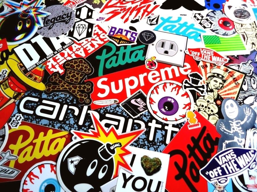 Supreme Floral Wallpapers Full Hd ~ Jllsly - Supreme Sticker Bomb - HD Wallpaper 