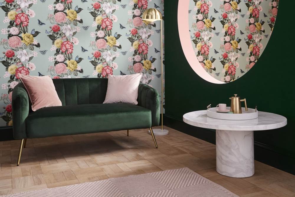 Bloomsbury Neo Mint - Graham And Brown Bloomsbury - HD Wallpaper 