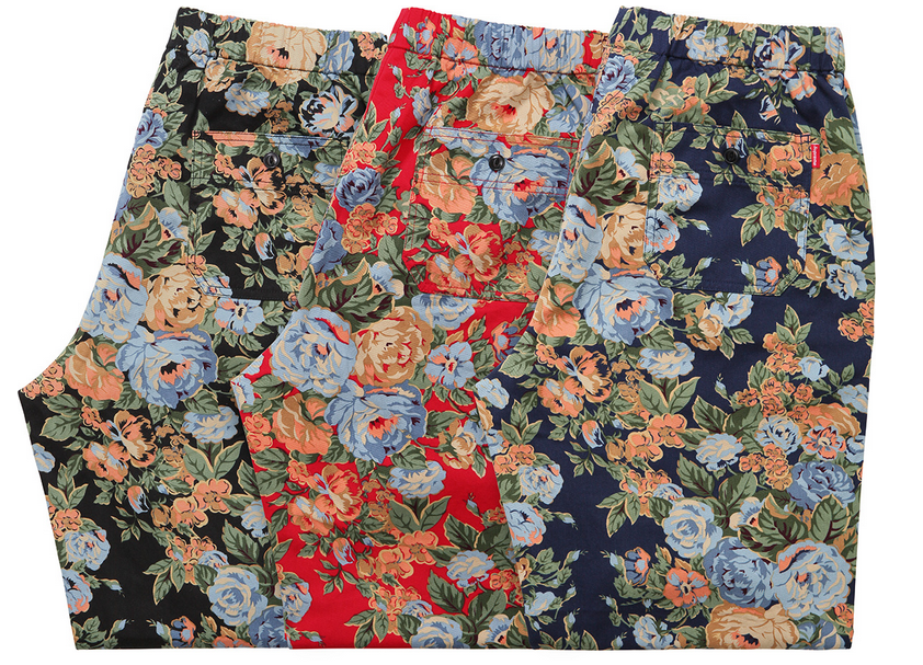 Supreme Floral Sweatpants - HD Wallpaper 