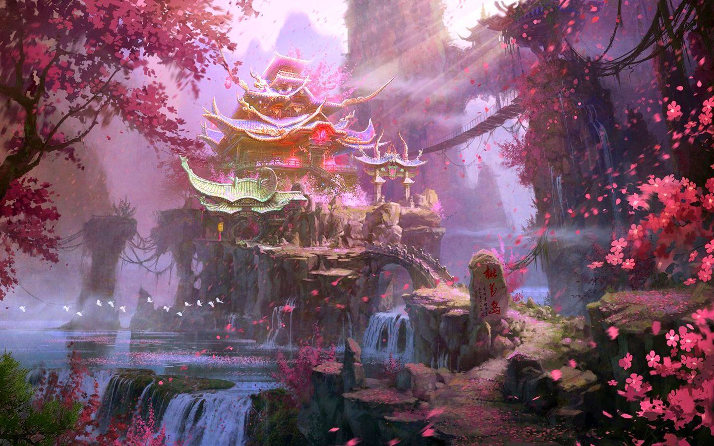 Anime Fantasy Landscape - 1440x900 Wallpaper 