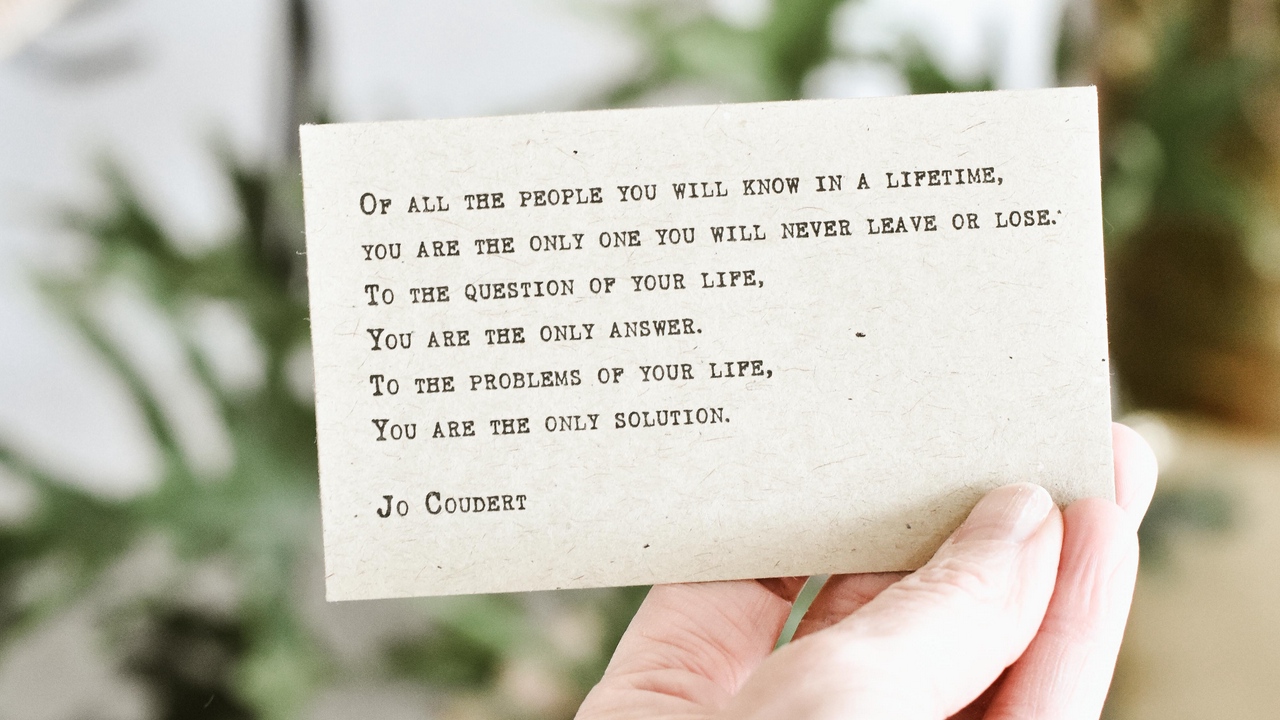 Wallpaper Flyer, Quote, Text, Hand, Hold - Mental Health Poetry Books - HD Wallpaper 