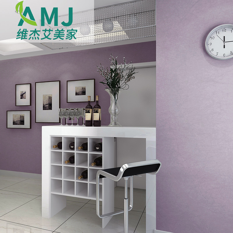 Purple Wallpaper Bedroom Nordic Waves Diffuse Purple - Interior Design - HD Wallpaper 