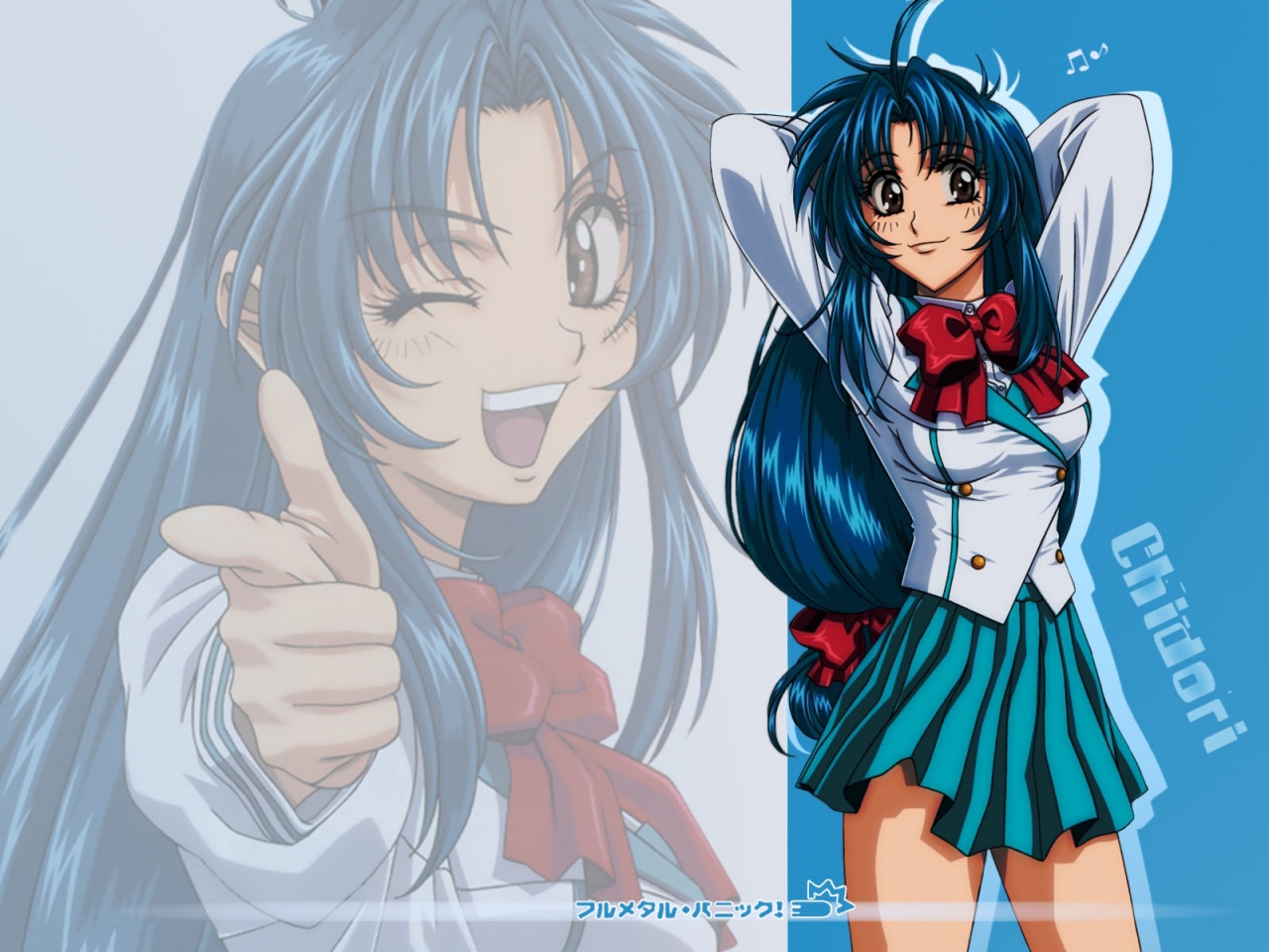 Blue Hair Anime Girl Characters - 1280x960 Wallpaper 