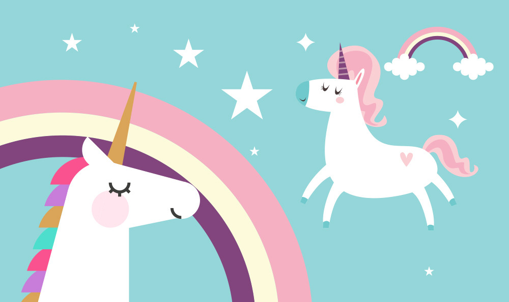 Happy Unicorn - HD Wallpaper 