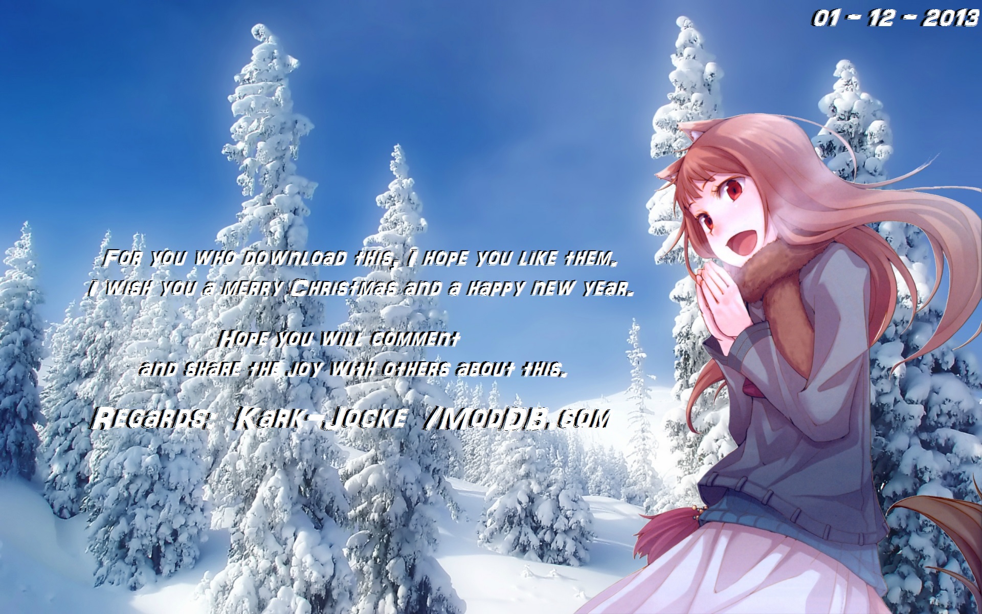 Old Anime Wallpaper S - Anime Christmas - HD Wallpaper 
