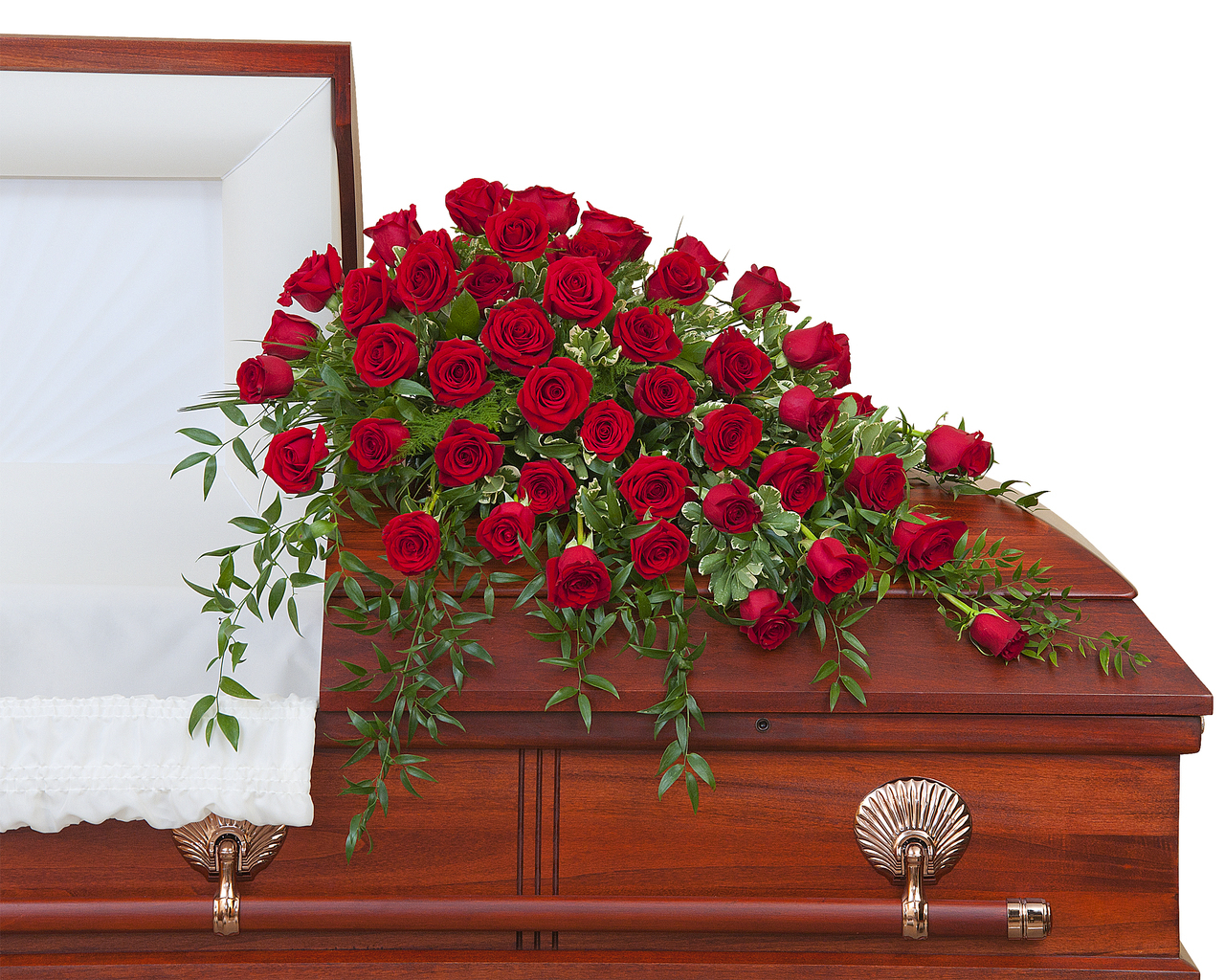 Roses Flower Funeral Arrangements - HD Wallpaper 