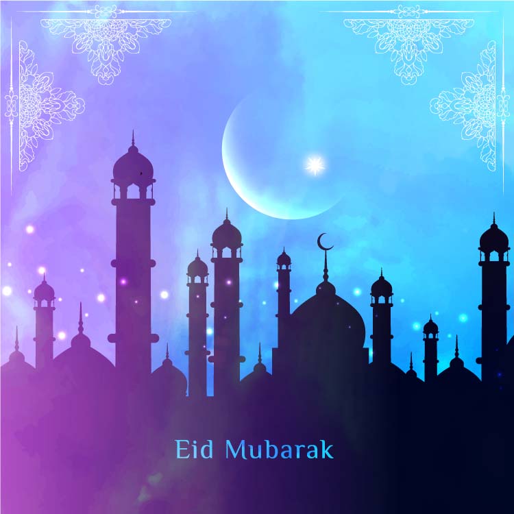 Eid Wallpaper Free Download - Colorful Eid Mubarak Background - HD Wallpaper 
