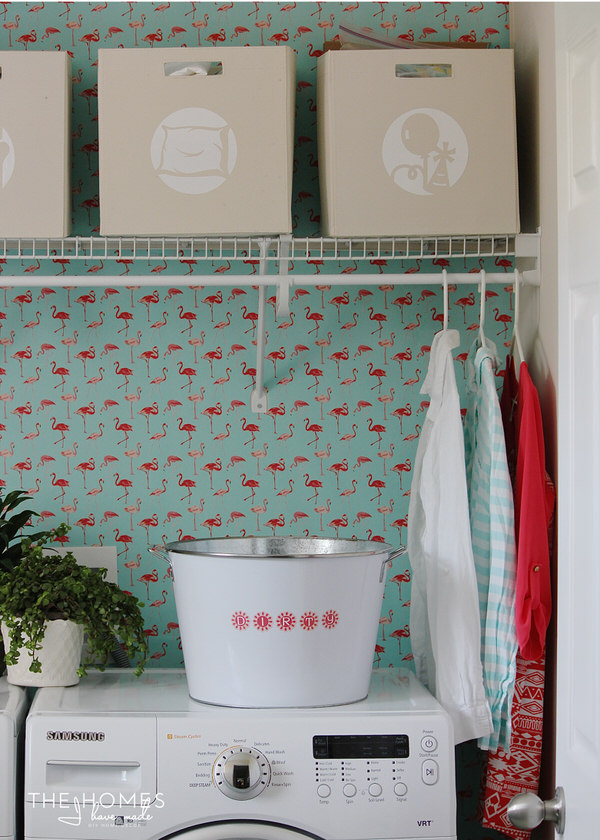 Flamingo Wrapping Paper As Wallpaper - Flamingo Laundry Room - HD Wallpaper 