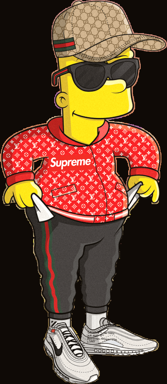 #freetoedit#bart #simpson #supreme #gucci #sunglasses - Supreme Bart Simpson Gucci - HD Wallpaper 