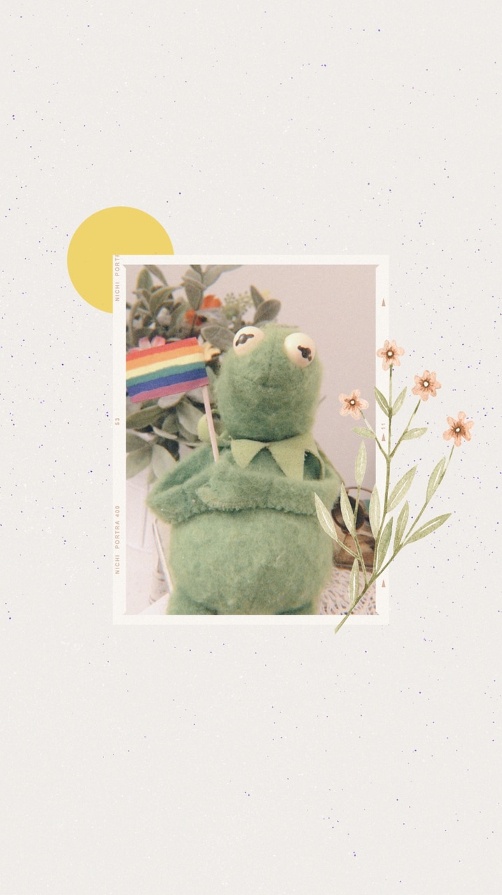 Aesthetic, Flower, And Kermit Image - Aesthetic Kermit The Frog - HD Wallpaper 