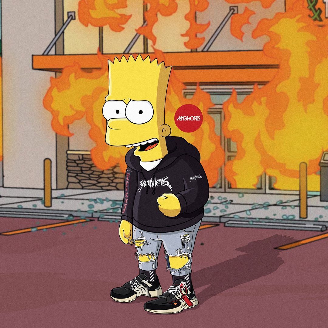Yeezy Simpson Wallpapers Iphone Bart - Bart Hype - HD Wallpaper 