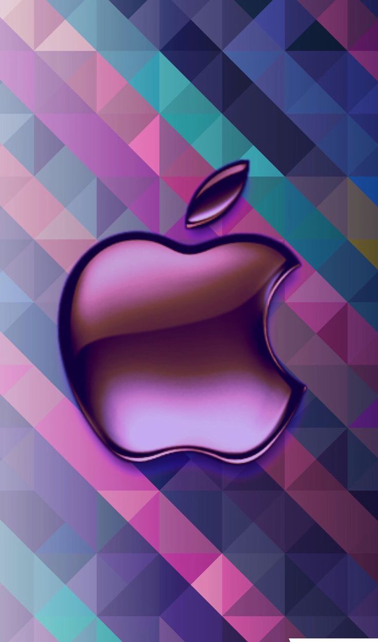 Purple Background With Apple Logo - HD Wallpaper 