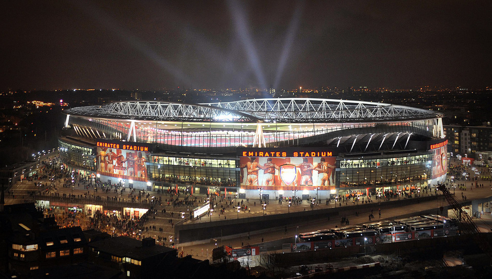 Football, The Stadium, Arsenal, Emirates Stadium, London - Emirates Stadium Night - HD Wallpaper 