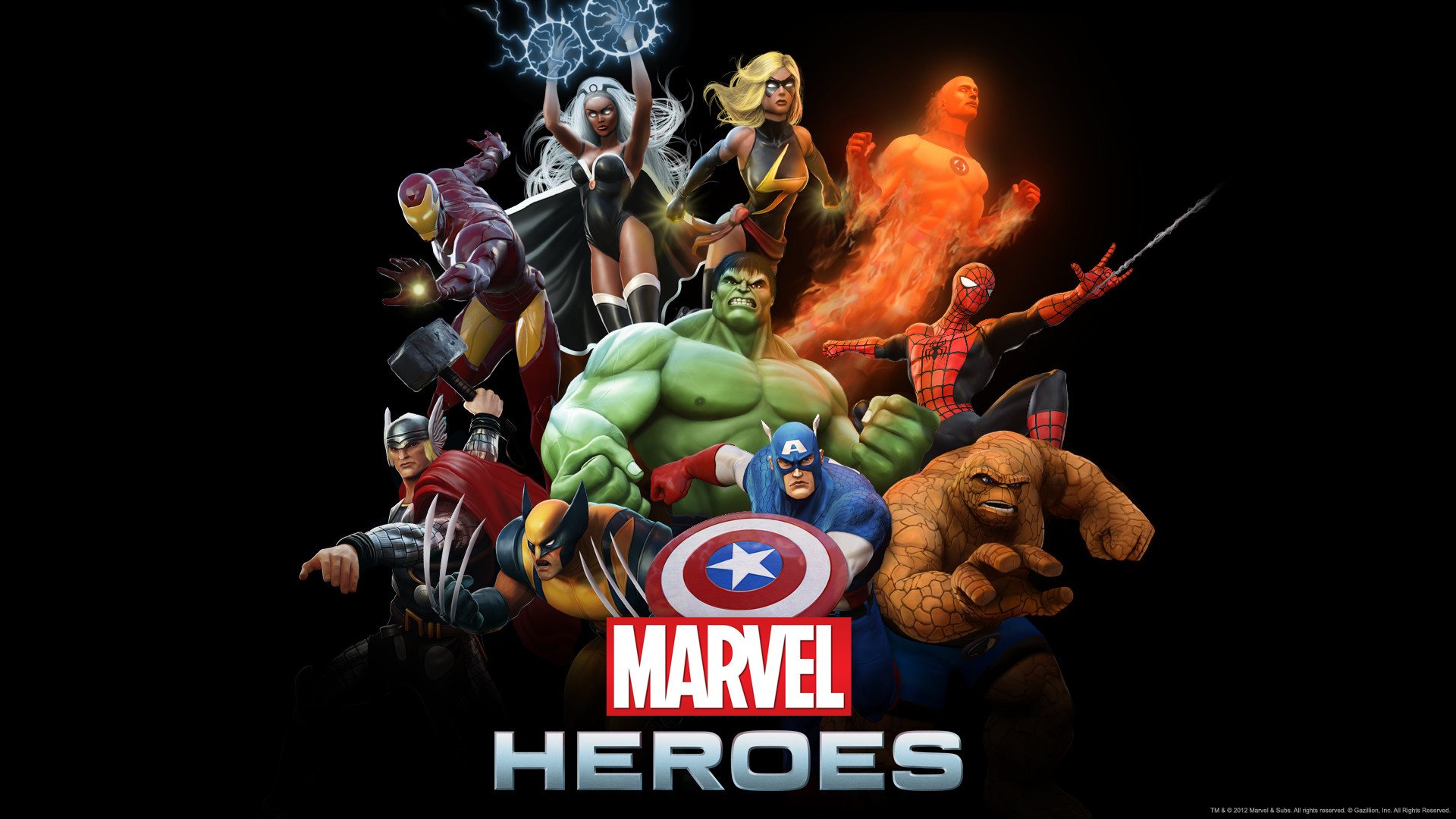 1920x1080, Marvel Heroes Full Hd Wallpaper 4 
 Data - Spiderman Hulk And Iron Man Captain America - HD Wallpaper 