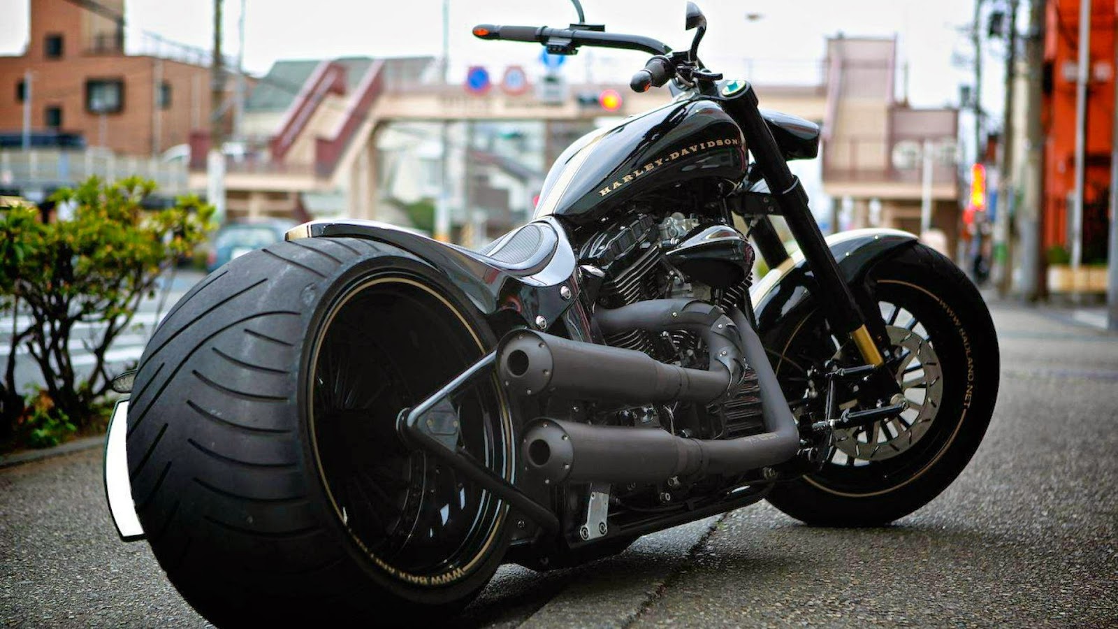 Moto Chopper Harley Davidson - HD Wallpaper 