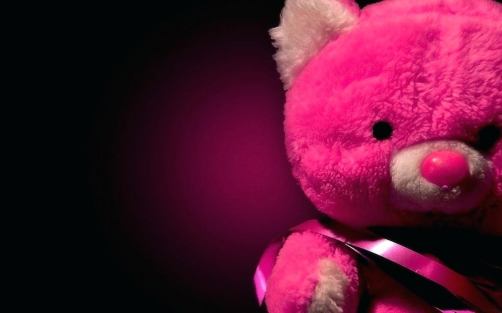 Teddy Bear Wallpaper Widescreen Wallpaper Teddy Bear - Pink Wallpaper Full Hd - HD Wallpaper 