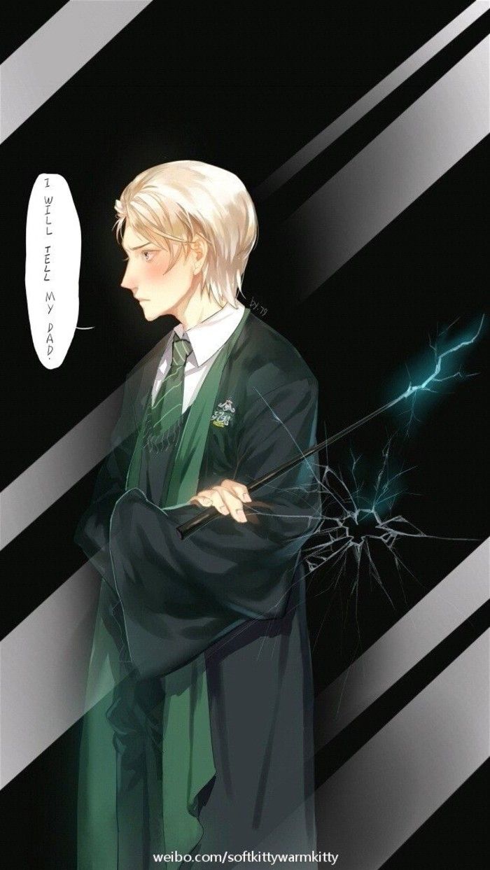 Draco Malfoy Wallpaper Anime - HD Wallpaper 