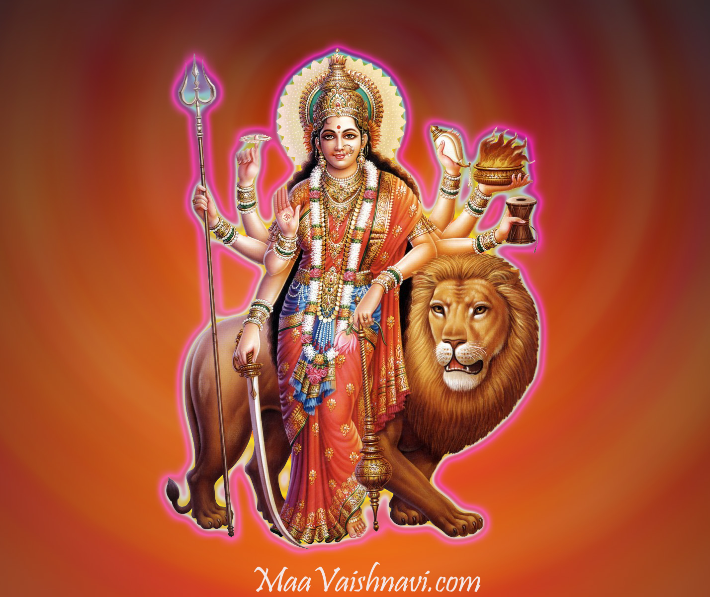 Jai Mata Di Godess Durga - Durga Maa Image 3d - HD Wallpaper 