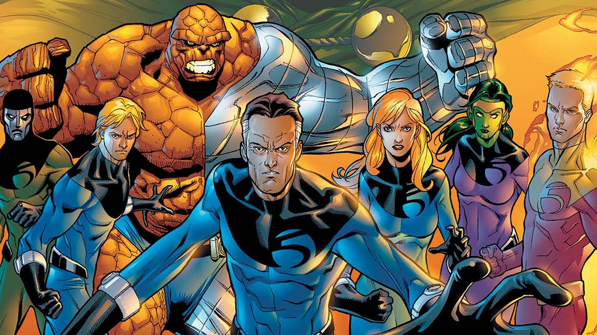 High Resolution Fantastic Four Comics 1080p Wallpaper - Amalgam Comics Challengers Of The Fantastic - HD Wallpaper 