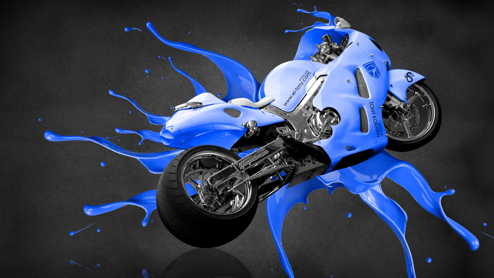 Moto Suzuki Hayabusa Blue Live Colors Bike 2014 
 Data - White Hayabusa - HD Wallpaper 