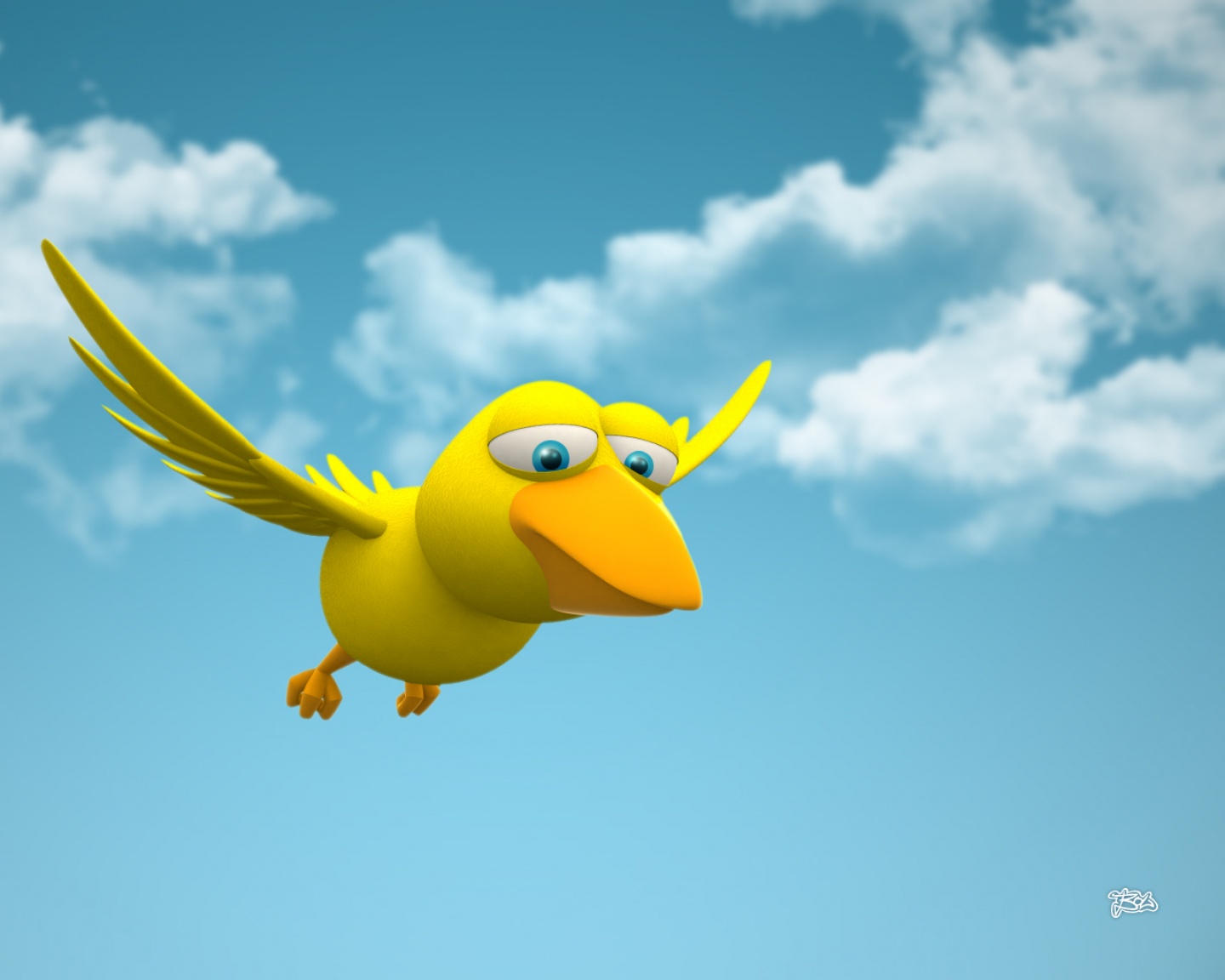 Wallpaper Desktop 3d Animation - Flying Birds Cartoon 3d - 1440x1152  Wallpaper 