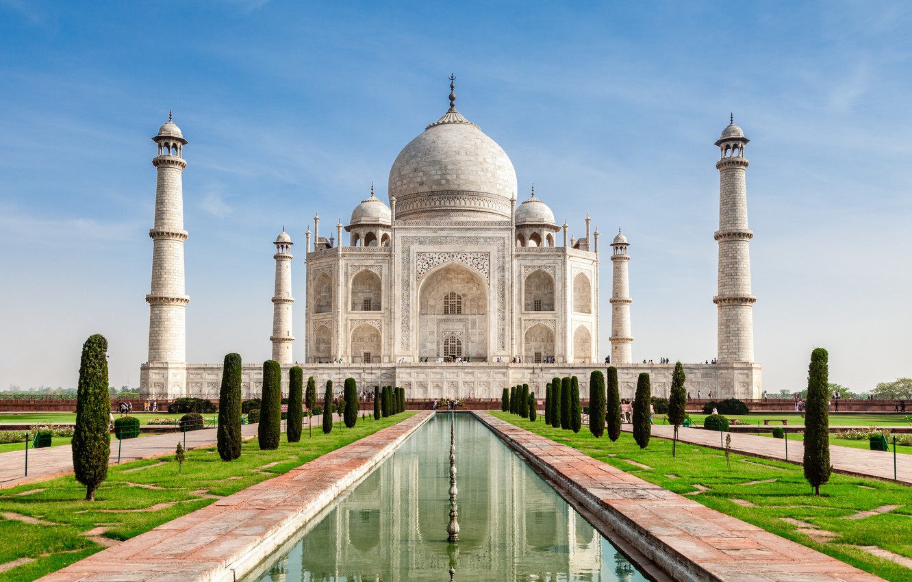 Photo Wallpaper Castle, India, Monument, Temple, Taj - 7 Wonders Of The World 3d - HD Wallpaper 