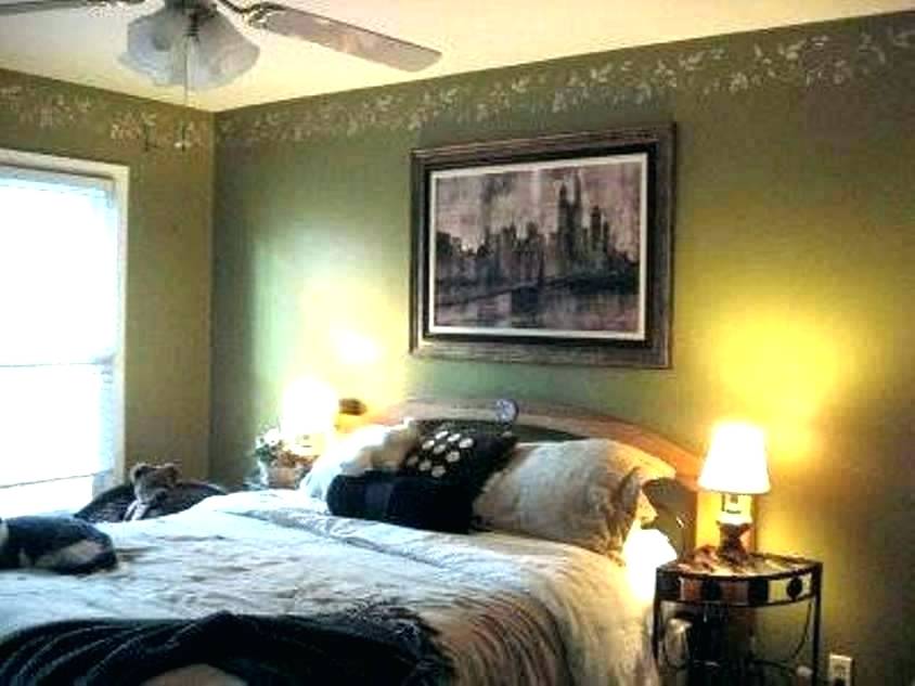 Sage Green Feature Wall Kitchen Leaves Wallpaper Borders - Bedroom - HD Wallpaper 