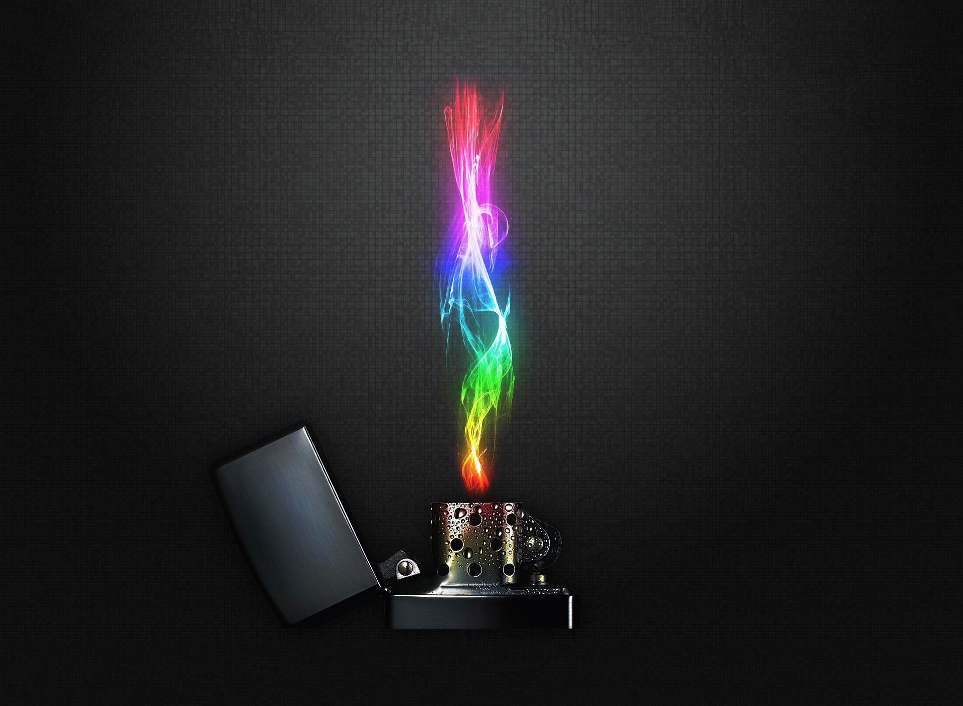 Multi Colored Flame Lighter - HD Wallpaper 