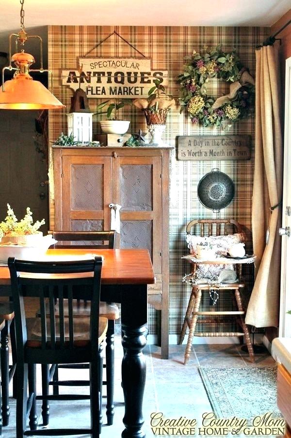 Country Kitchen Ideas With Wall Paper Borders - HD Wallpaper 