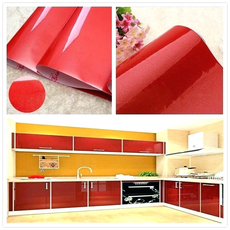 Kitchen Wallpaper Vinyl Details About Glitter Red Self - Kitchen ...
