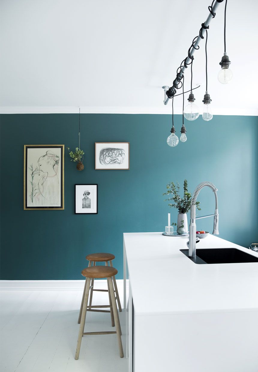 Kitchen Feature Wall Colours - HD Wallpaper 