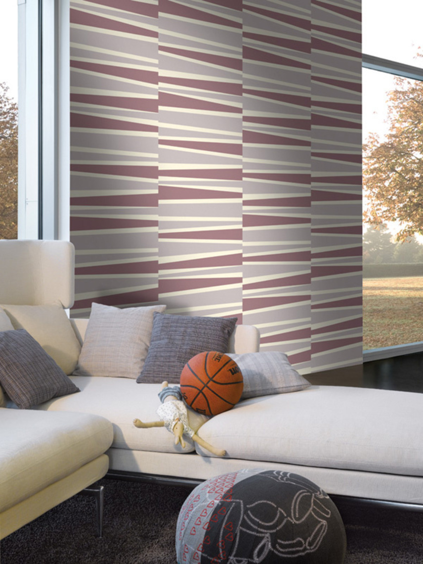 Lounge Violet Wallpaper - Cream & Purple Wallpaper Living Room - HD Wallpaper 