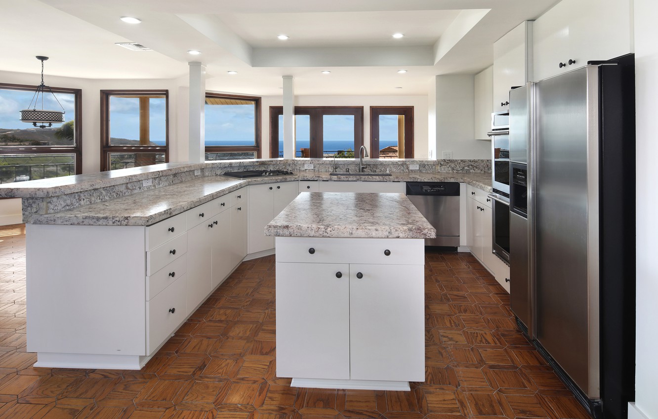 Photo Wallpaper Photo, Design, Table, Kitchen, Interior - Kitchen - HD Wallpaper 