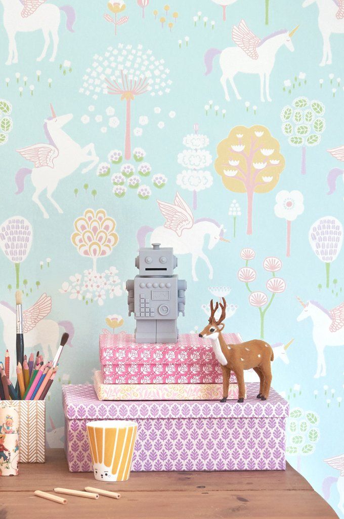 Unicorn Wallpaper Girls Room - HD Wallpaper 
