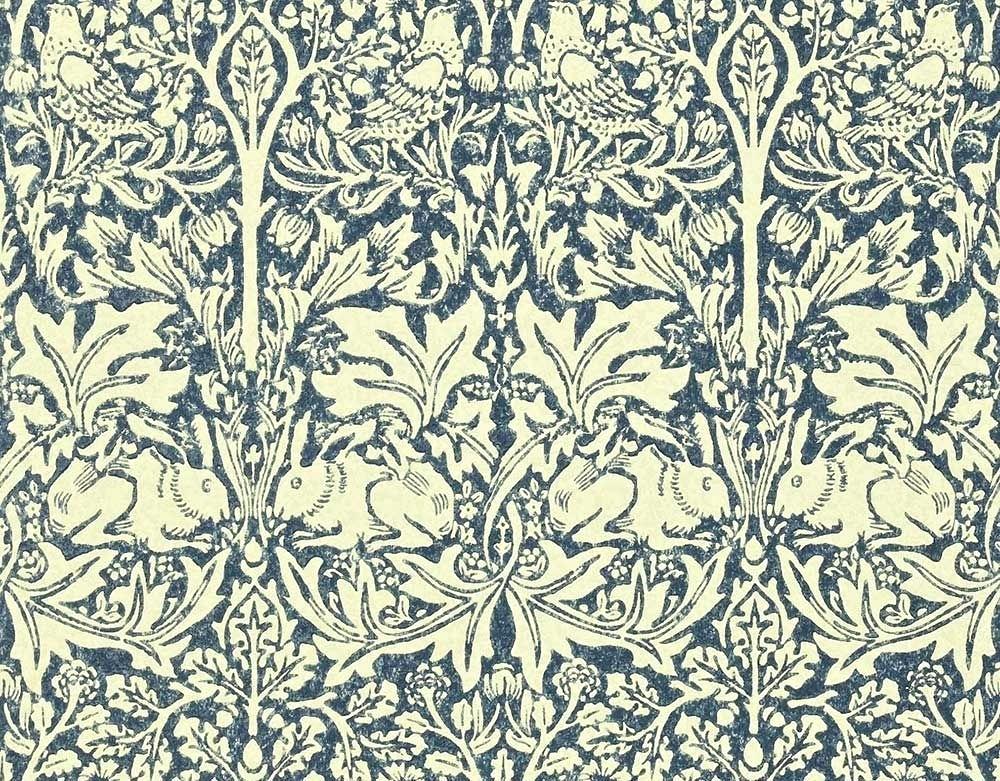 Neutral Wallpaper Designs Rabbit By Blue In Bedroom - HD Wallpaper 