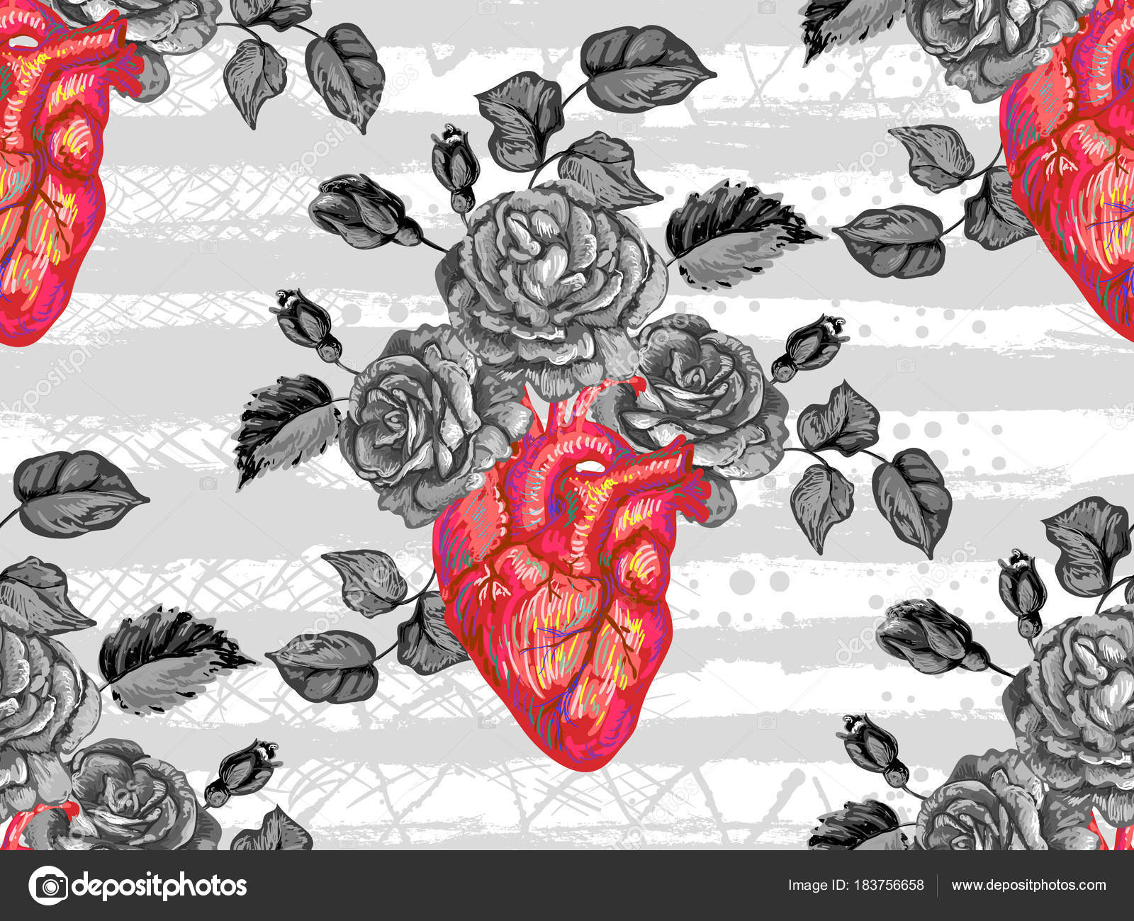 Corazones Humanos Con Rosas - HD Wallpaper 