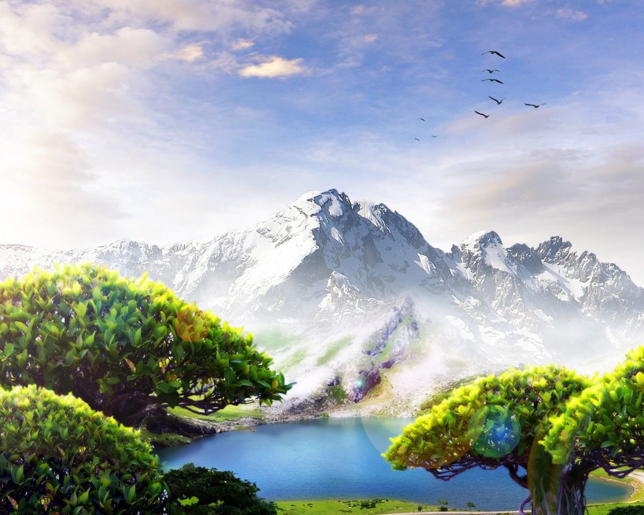 Beautiful Oasis - HD Wallpaper 