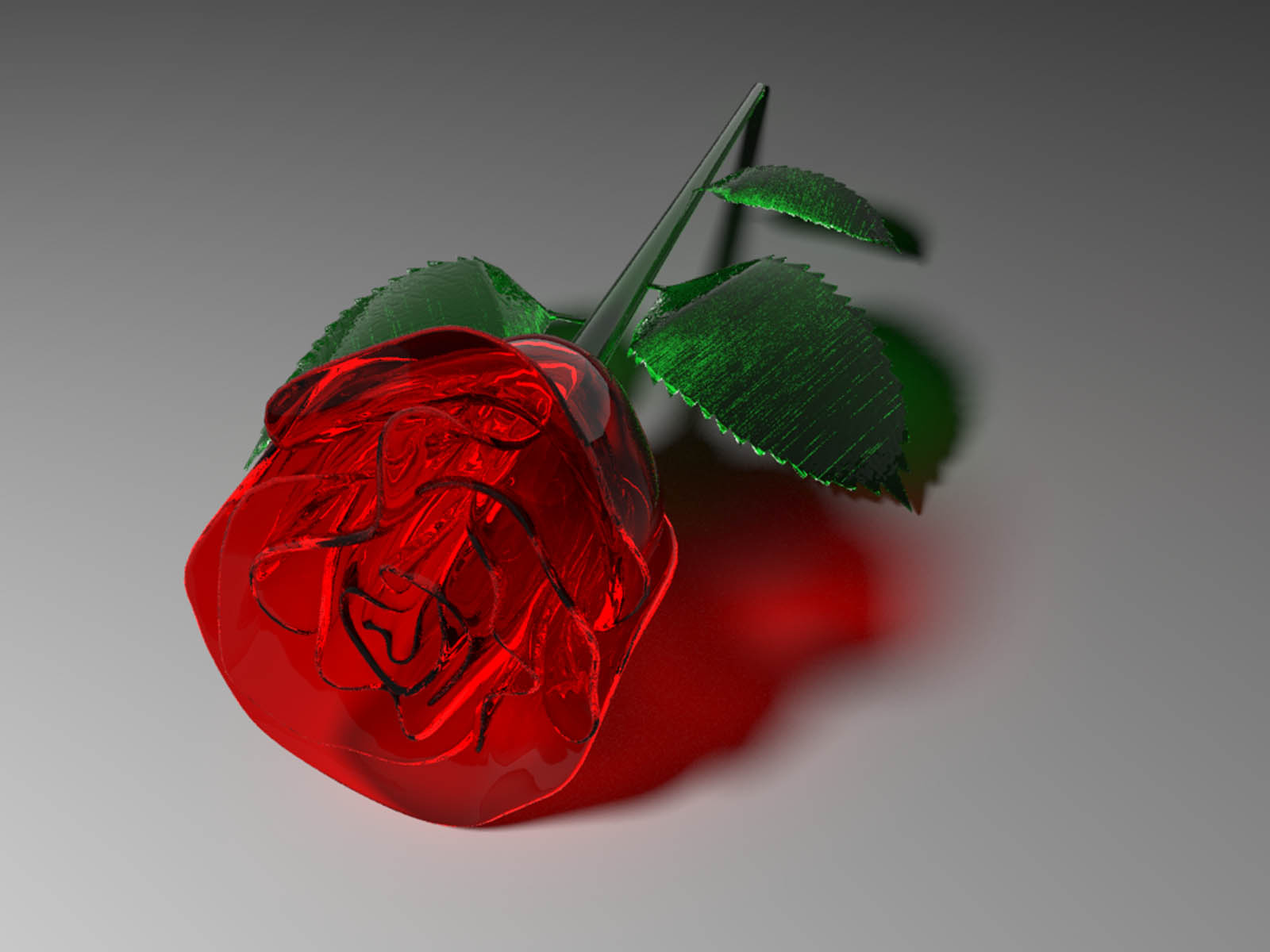 Glass Rose - HD Wallpaper 