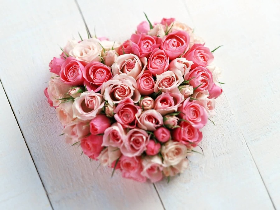 Roses Heart - Love Flower Mothers Day - HD Wallpaper 
